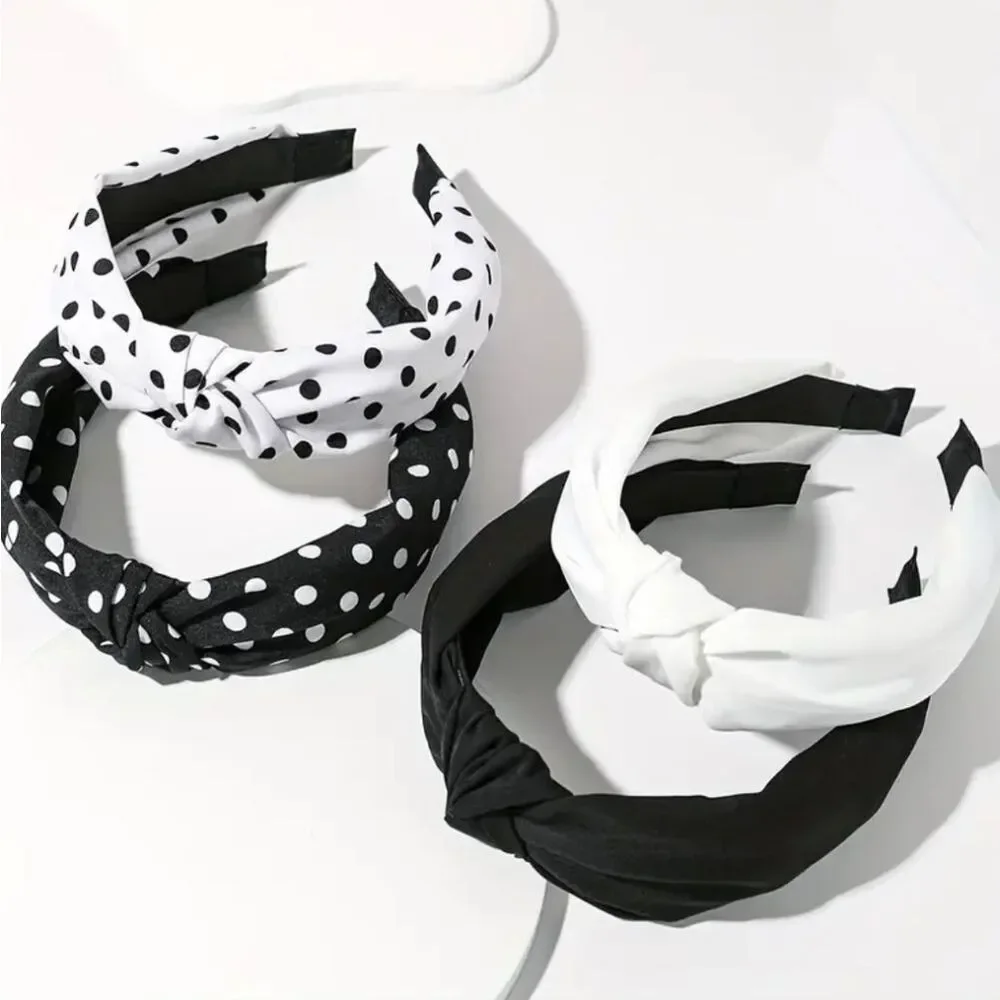 Black & White Knotted Headbands